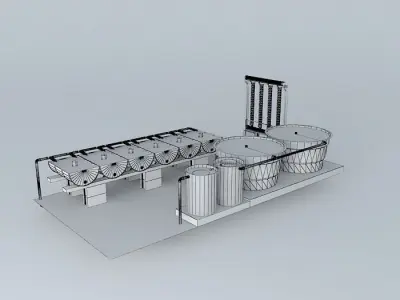 Aquaponics system  3D model