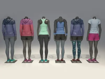  Female mannequin Nike pack 1 3D model 