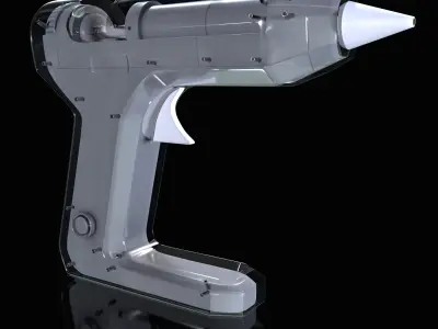 Glue gun Low-poly 3D model