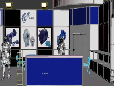 Exhibition Stand - ST0053 3D model