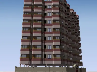 Apartment Building 3D model purchase