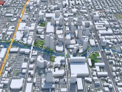 Fort Lauderdale City in Florida 3D model