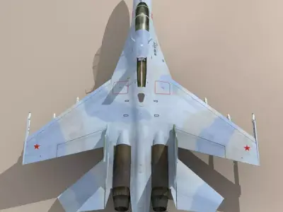 Su-27 Flanker camo2 3D model