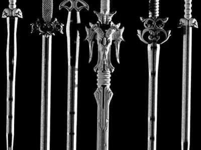 Medieval Sword BaseMesh   IMM brush   ABR brush  OBJ     VOL 01 3D model