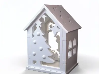 toy Christmas house 3D print model purchase