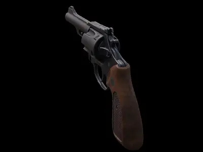 Gun Capgun Revolver Colt highpoly for film 3D model