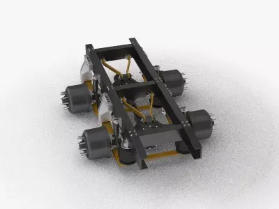 Truck 2 Axle Chassis 3D model