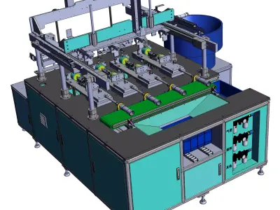 Automatic loading and unloading airtightness testing machine 3D model