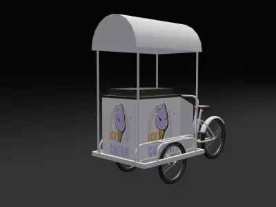 icecream  cart 3D model