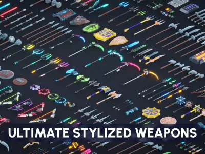 Ultimate Stylized Weapons Low-poly 3D model
