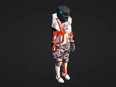 Robot Soldier - Assault Soldier Low-poly 3D model 27