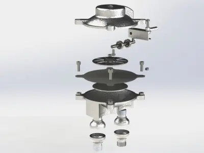 Efficient diaphragm pump 3D print model