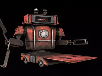 Industrial Loader Robot Low-poly 3D model