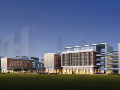 3Dmax fashion city commercial square building 419 3D model