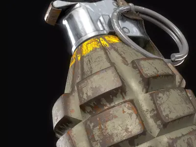 MK2 Grenade Low-poly 3D model order