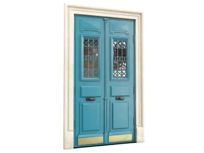 Entrance classic door 107 3D model