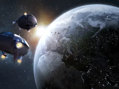 space ship Free low-poly 3D model purchase