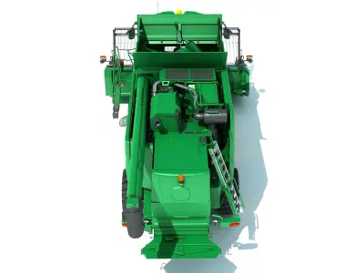 Green Combine Harvester 3D model buy
