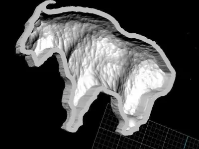 goat 3d hollowed model 3D model