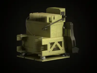 3D PRC-2082 Radio station Low-poly 3D model