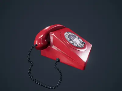 Vintage Telephone Rotary Low-poly 3D model purchase