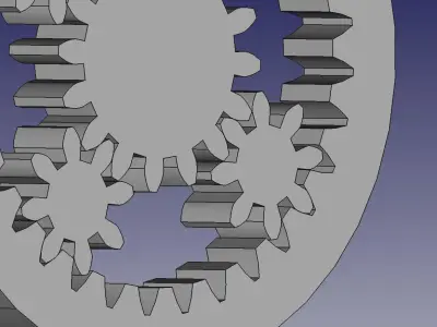 Planetary gears 3D model