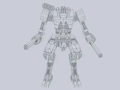 Mech 01 Low-poly 3D model