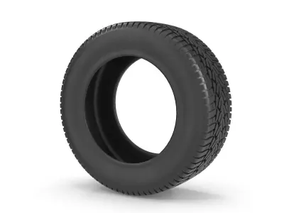 Black Wheel Low-poly 3D model