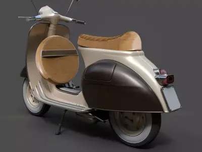 Vespa VNB 125 Classic Scooter - High-Poly 3D Model 3D model
