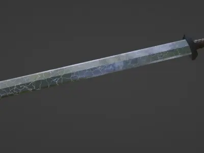 Thunder Sword Low-poly 3D model