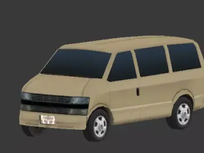 Passenger Van Low-poly 3D model purchase
