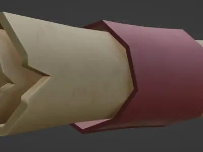 Stylized Scroll Low-poly 3D model
