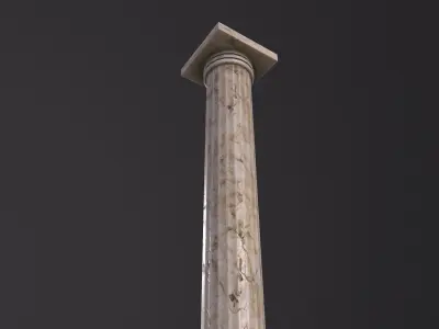 Antique Column 3D Model Low-poly 3D model