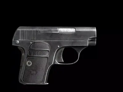 Colt 1908 Vest Pocket Hand Gun Low-poly 3D model