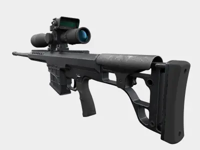 Sniper Rifle Barret 3D model