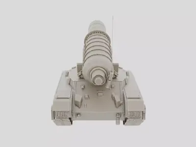 Tracked Heavy Rocket Artillery Vehicle for 3D print 3D model