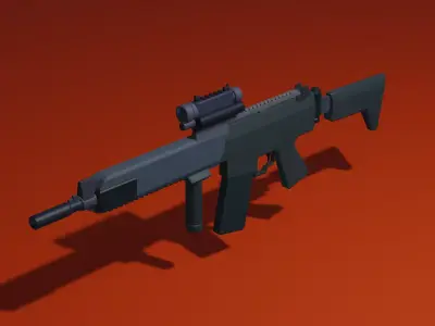 low poly AK-5C Low-poly 3D model