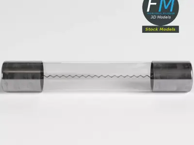 Electronic axial fuse 3D model