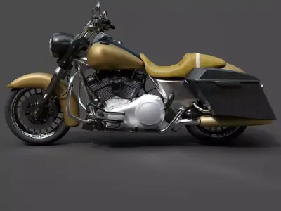 Harley Davidson Road King - Game-Ready 3D Model 3D model