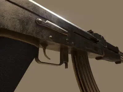 Low Poly Ak47 Model - 12k tris Low-poly 3D model