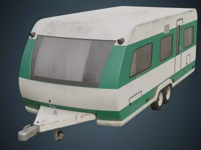 Caravan 1B Low-poly 3D model