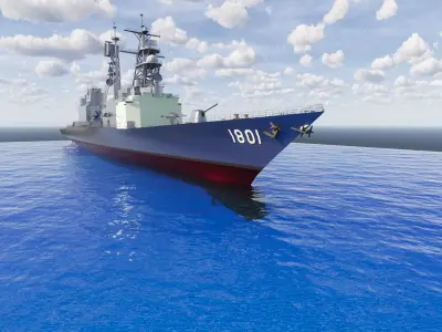 3D printable and Scalable  War Ship 3D print model