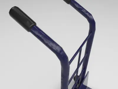 Wheelbarrow hand truck Low-poly 3D model