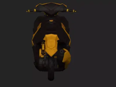 Yamaha Mio 125 Base 3D Model    FBX 3D Print  Customizable Low-poly 3D model