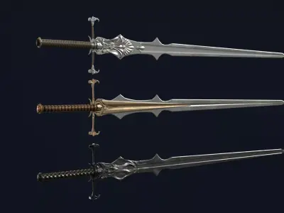 Dark Lord Sword Low-poly 3D model