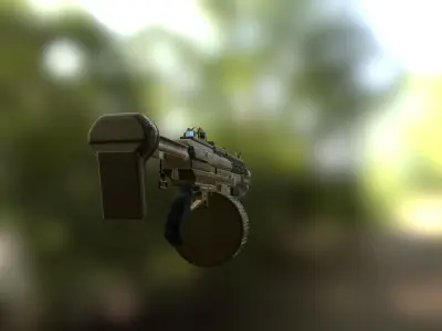 Weapon Shot Gun Low-poly 3D model