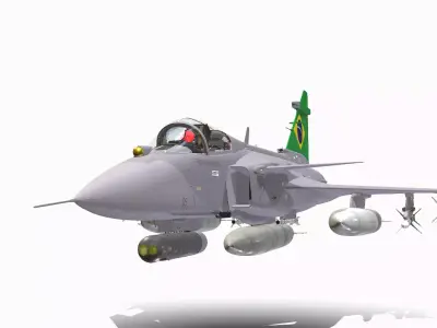 GRIPEN F39 E BR Low-poly 3D model