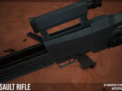 G11 Assault Rifle Low-poly 3D model purchase