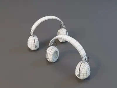 Realistic Ear Muffs with PBR Texture Low-poly 3D model