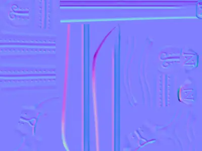 GILDED FALCHION Low-poly 3D model